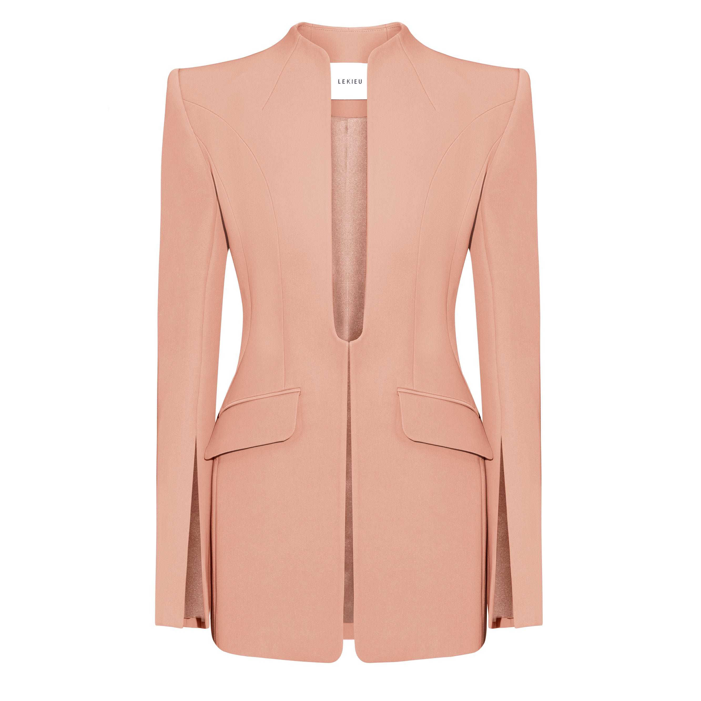 Marseille Straight Square Shoulder Crepe Blazer