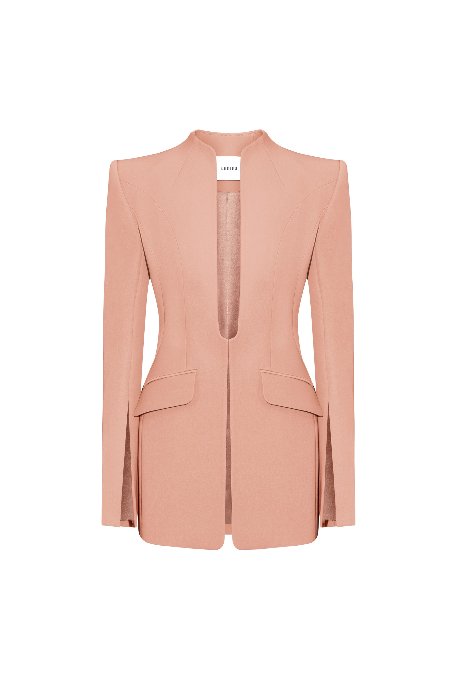 Marseille Straight Square Shoulder Crepe Blazer