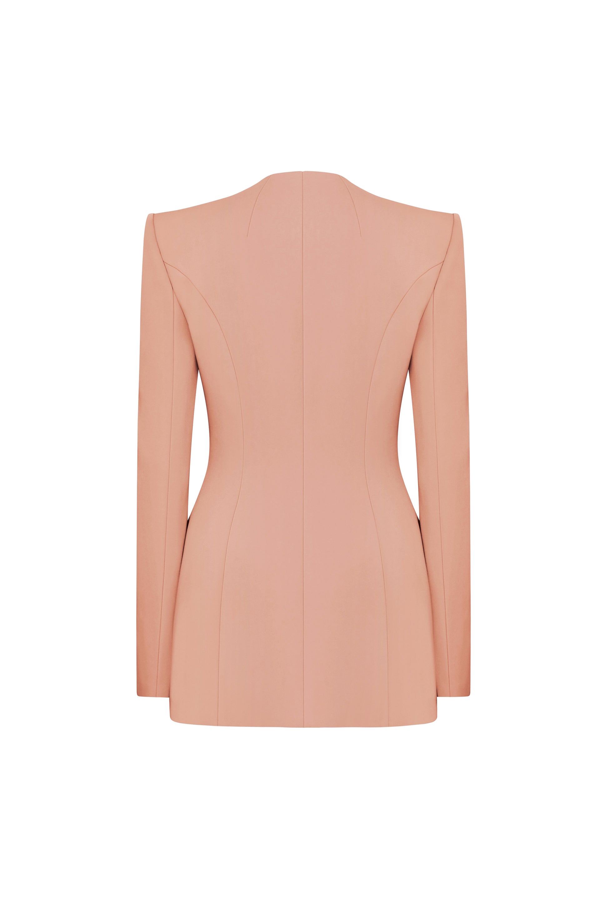 Marseille Straight Square Shoulder Crepe Blazer
