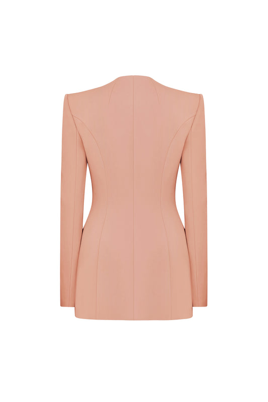 Marseille Straight Square Shoulder Crepe Blazer