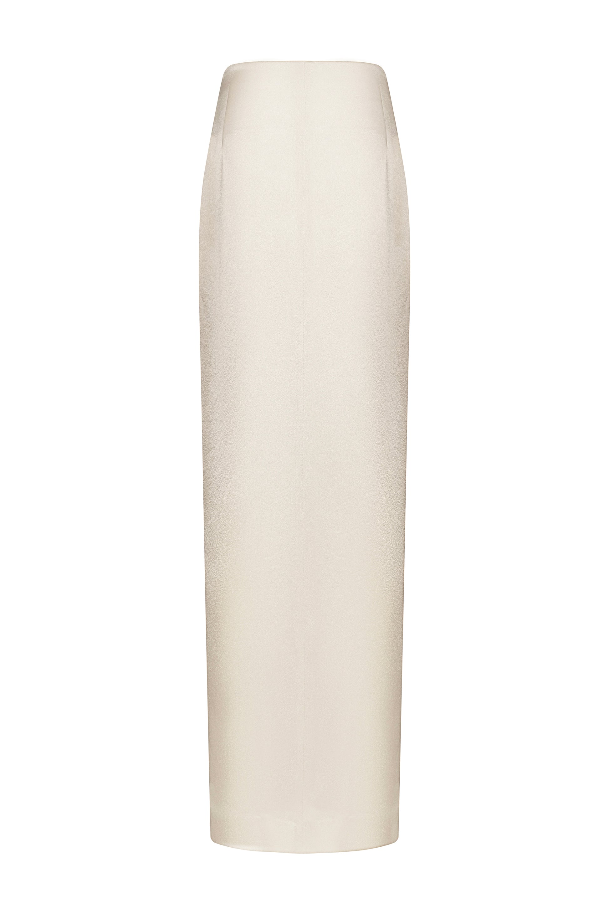 Minard Straight Front Slit Sateen Maxi Skirt