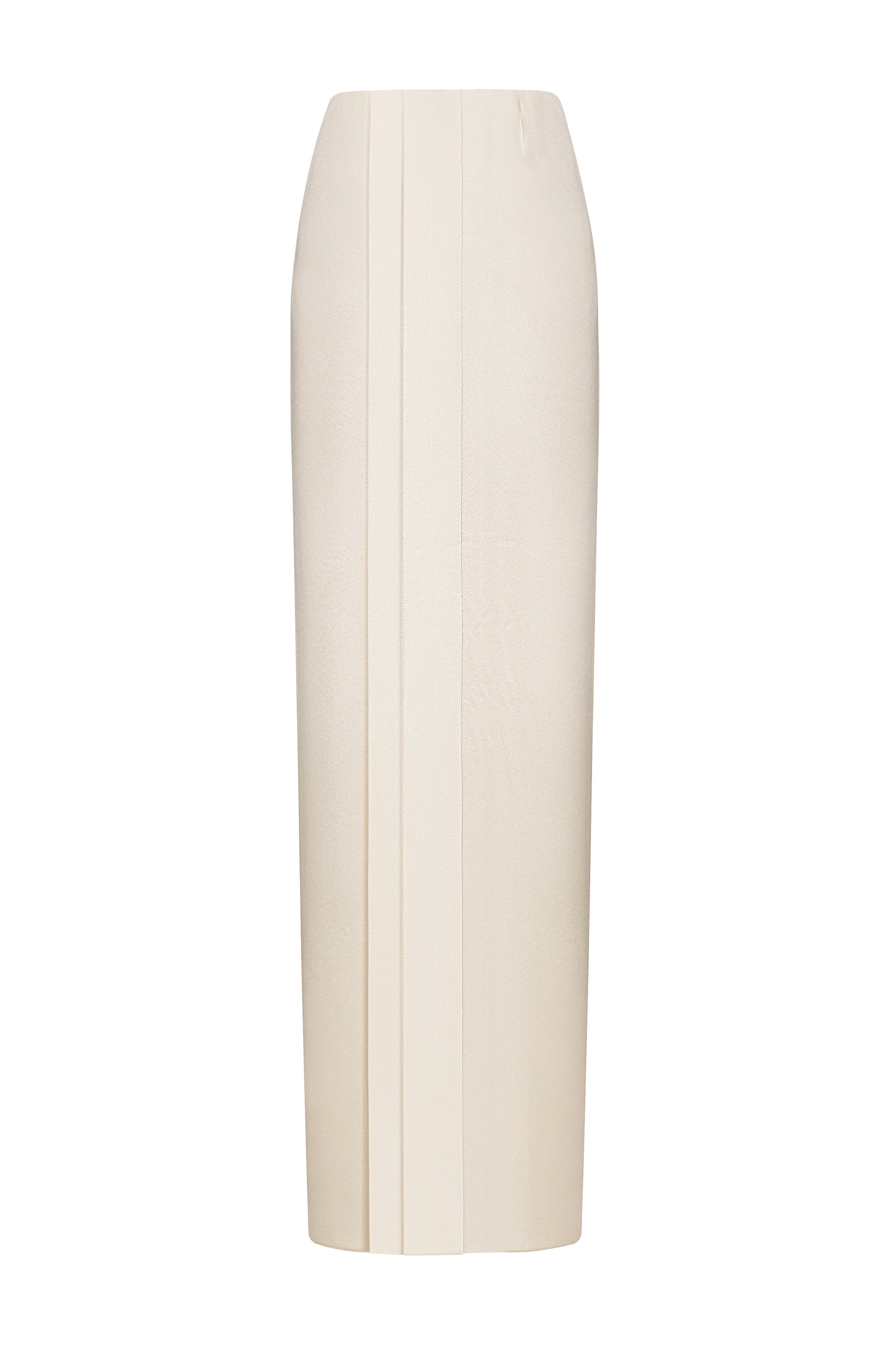Minard Straight Front Slit Sateen Maxi Skirt