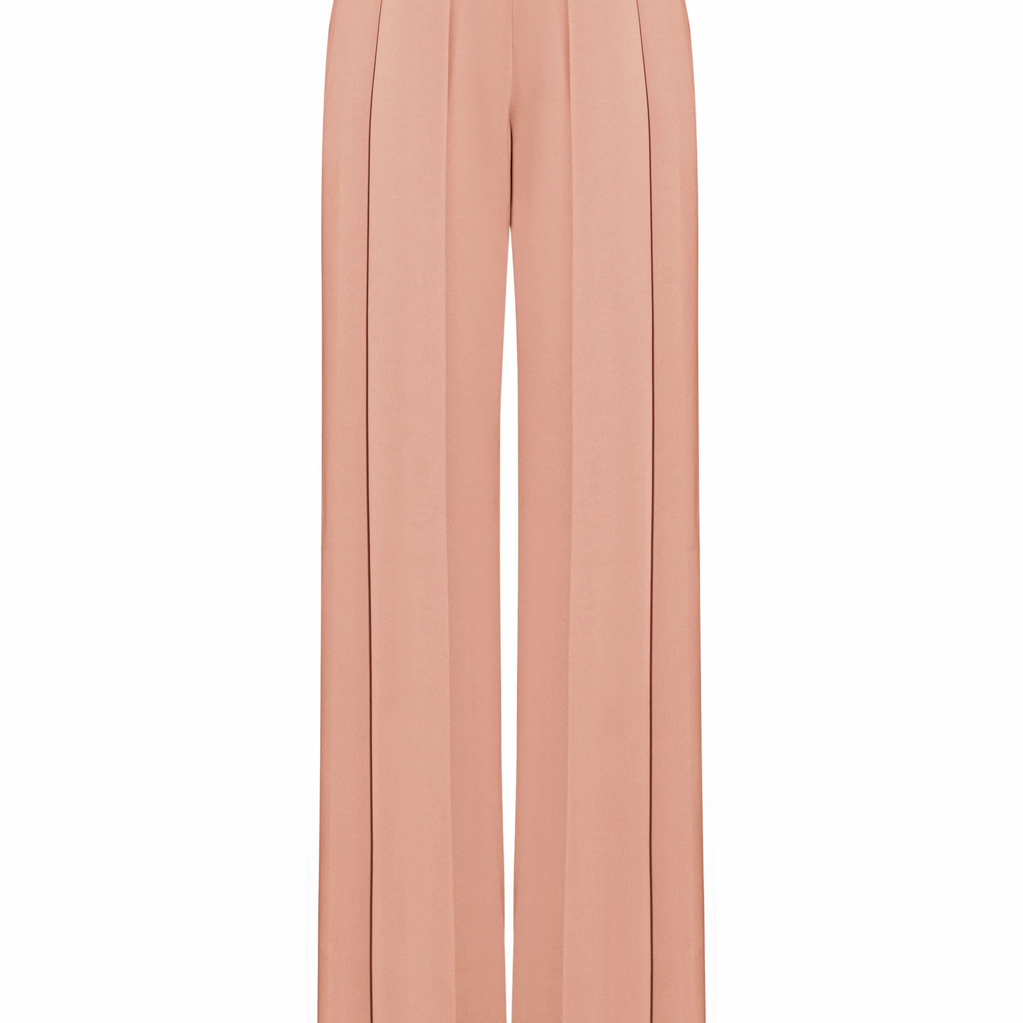 Saint-Paul Straight Wide Leg Silk Maxi Pants