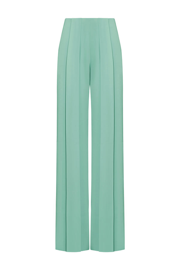 Saint-Paul Straight Wide Leg Silk Maxi Pants