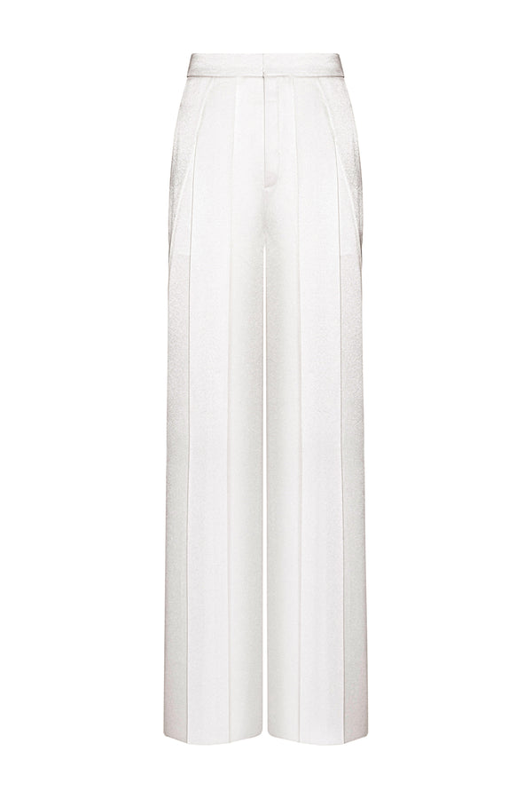 Caen Straight Wide Leg Satin Maxi Pants