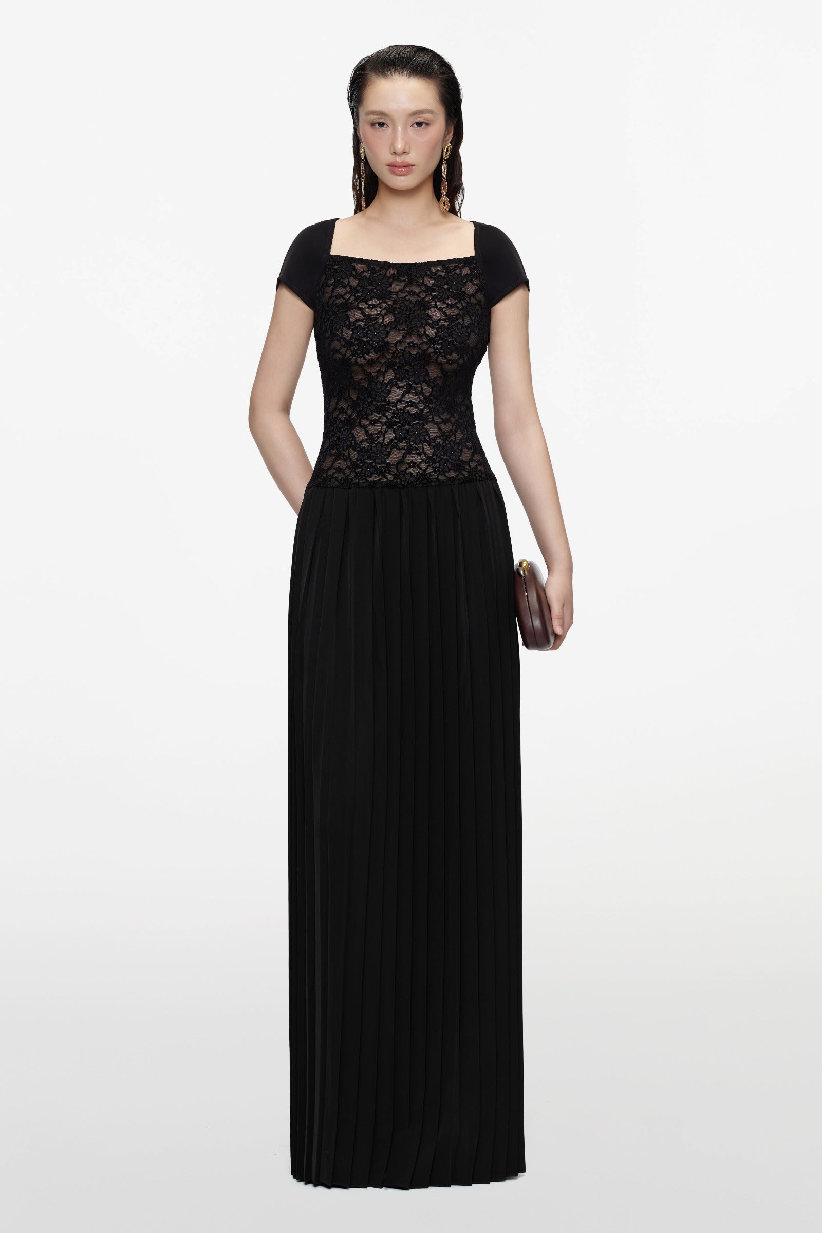 Helena Pleated Maxi Dress