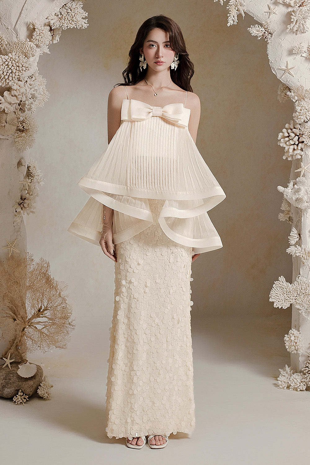 Sandie Babydoll Camisole Crinkle Organza Top