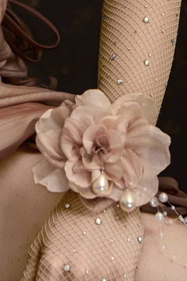 Sunset Flower Chiffon Brooch