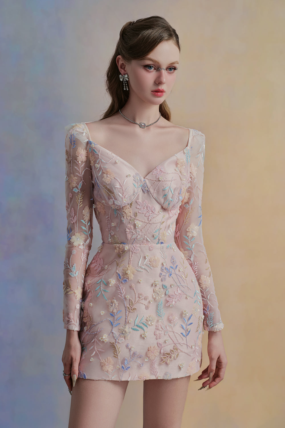 Cirelle Bodycon Sweetheart Neck Taffeta Mini Dress