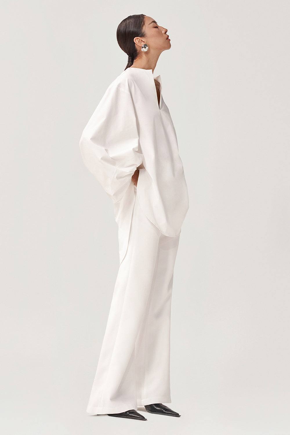 Lazy Straight Bishop Sleeved Kate Shirt