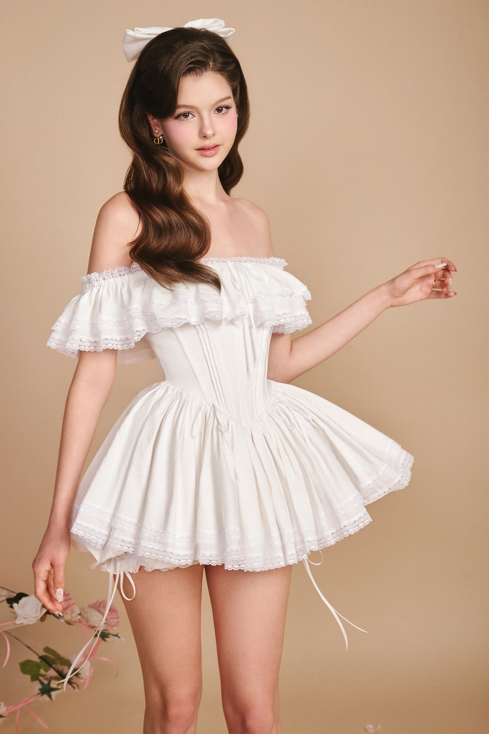 Valaya Ribbon Mini Dress