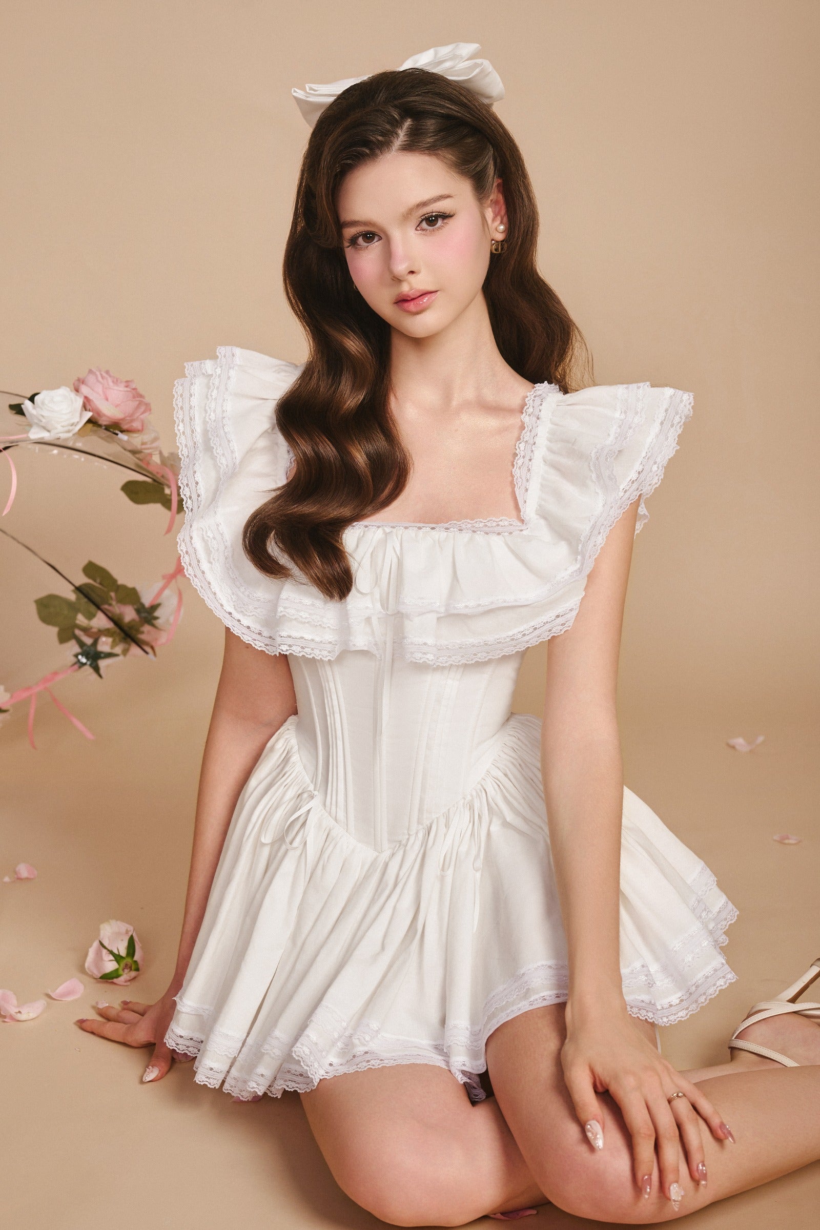 Valaya Ribbon Mini Dress
