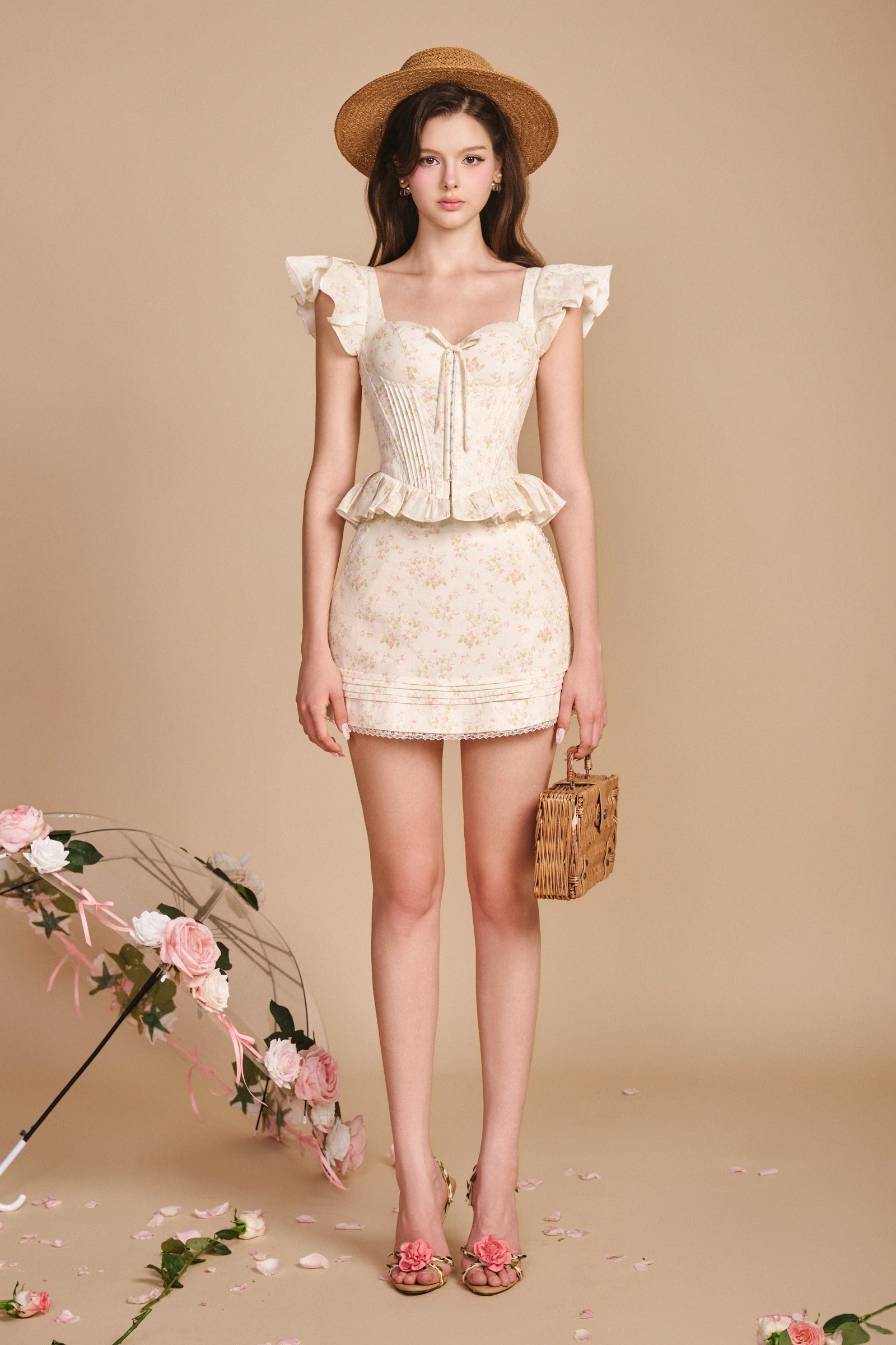 Daisy Pin Tuck Skirt