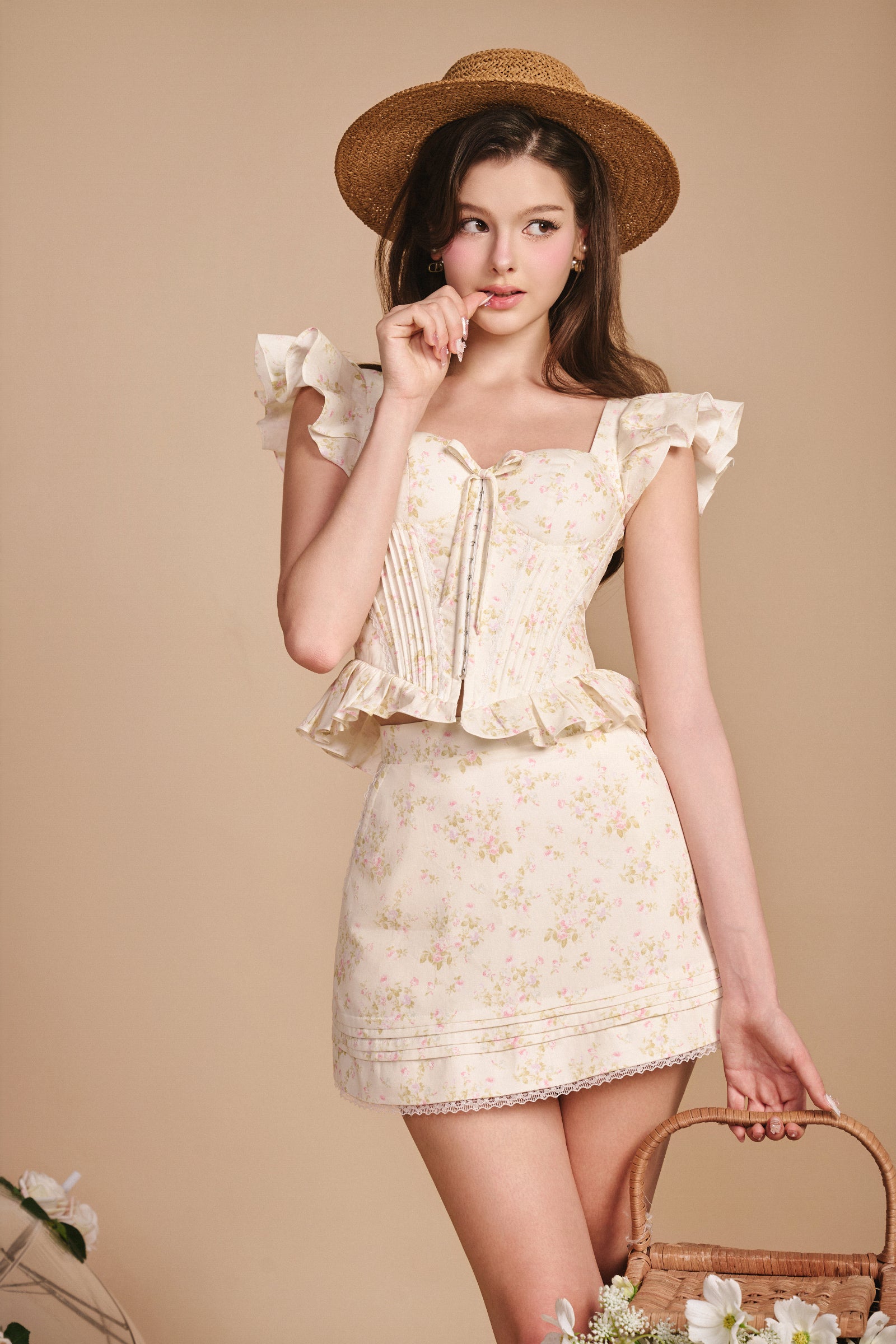 Daisy Pin Tuck Skirt