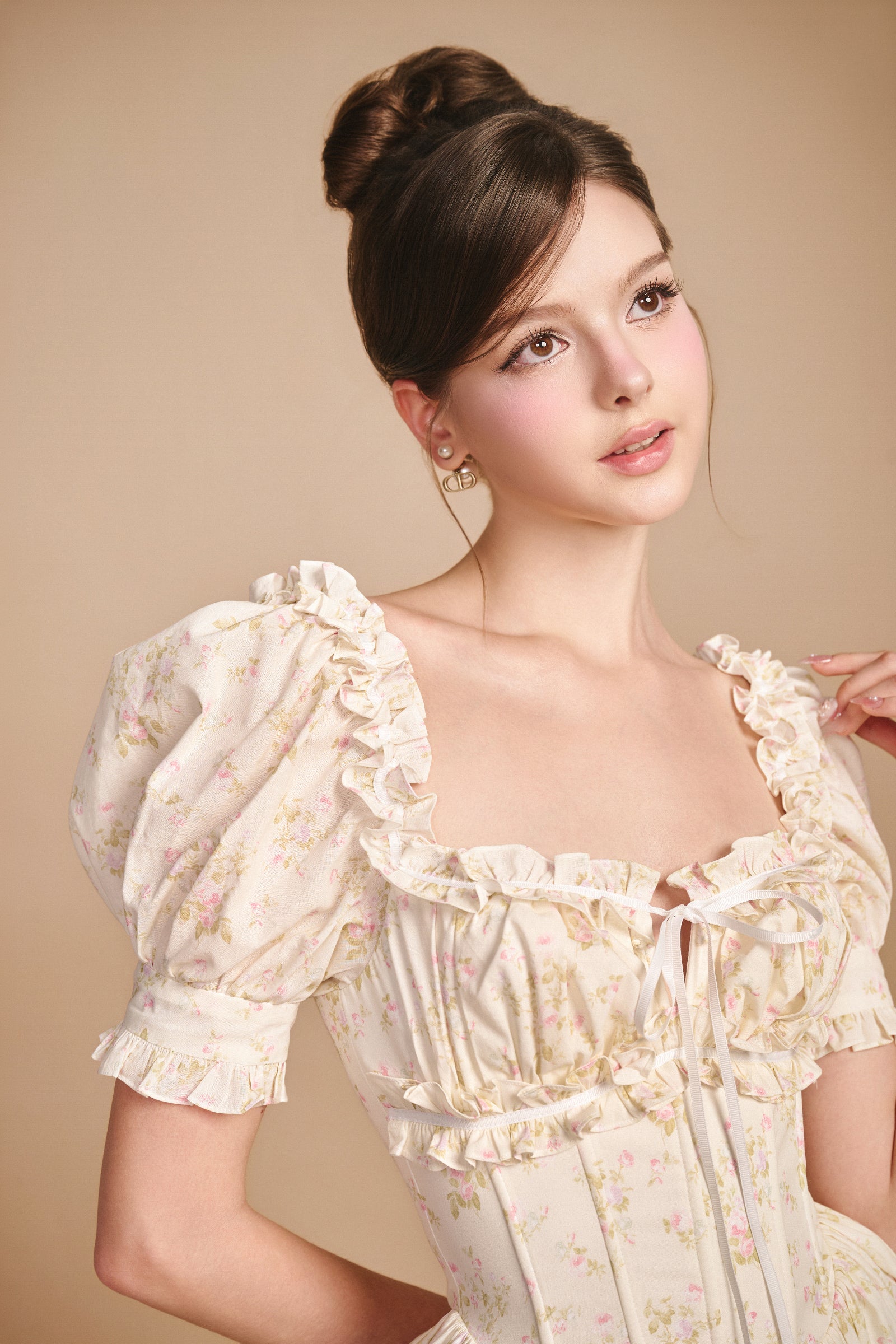Miranda Puff Sleeve Midi Dress