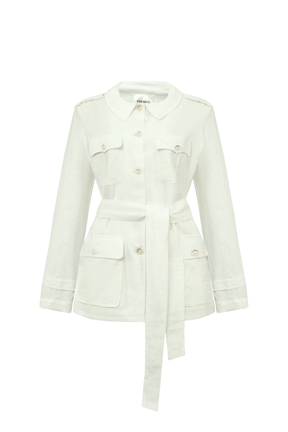 Desert Straight Peter Pan Collar Linen Shirt