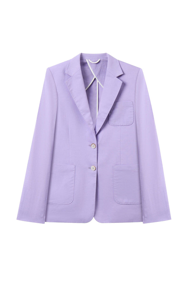 Ély Straight Patch Pocket Linen Blazer