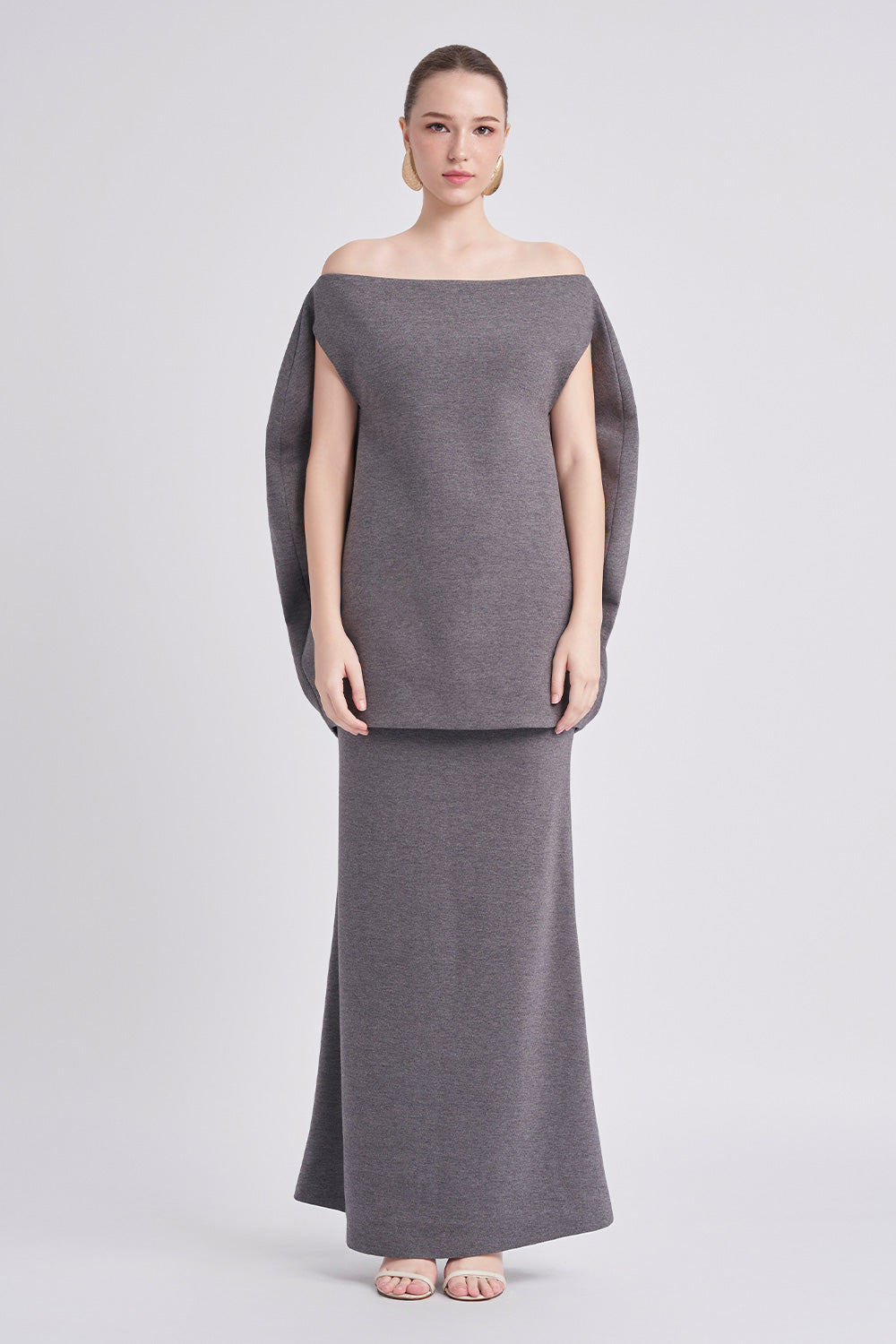 Snow Cocoon Off-Shoulder Felt Top