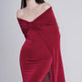 Kissme Straight Gathered Spandex Long Length Cape