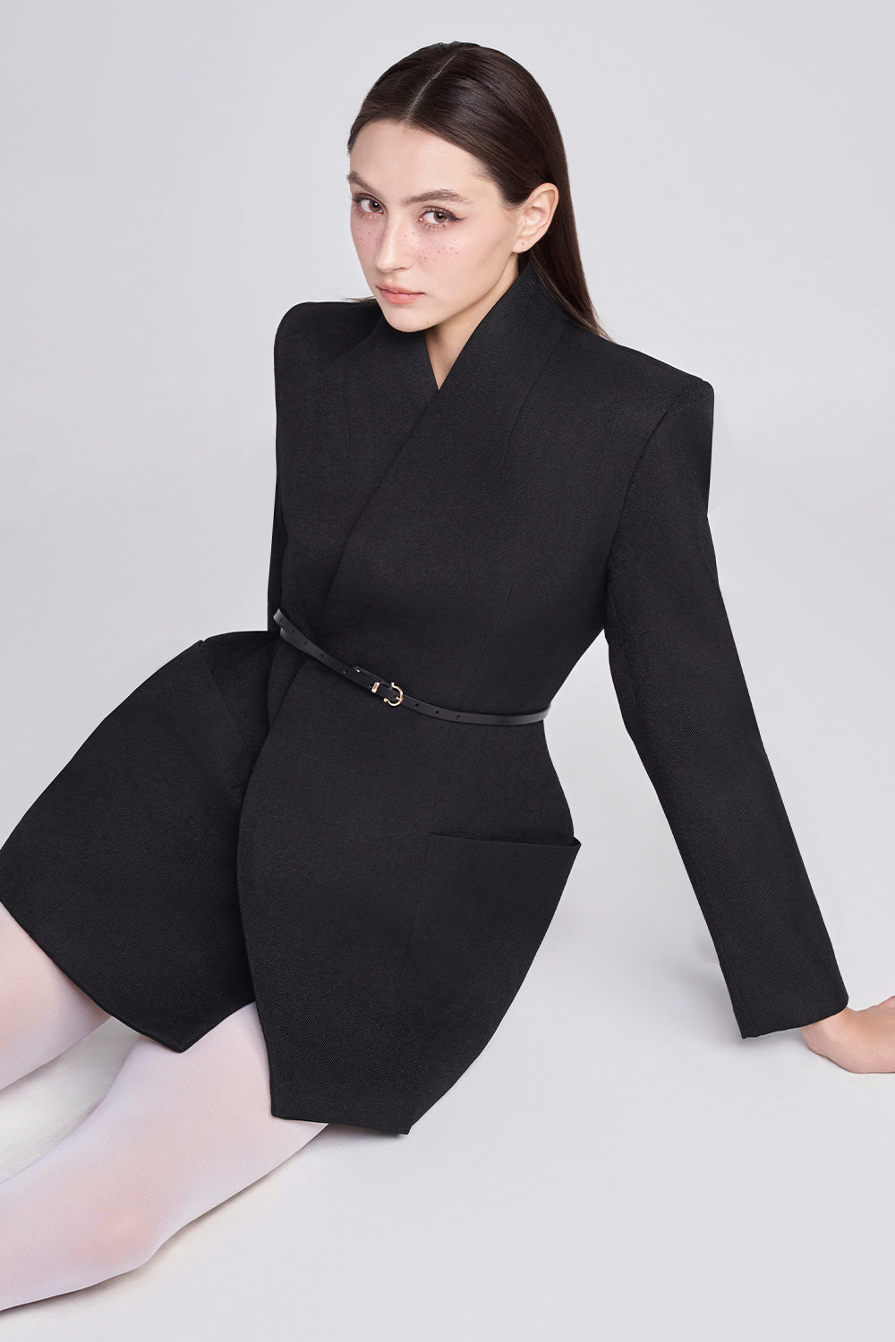 Rylee Wrap V-Neck Velvet Burlap Mini Dress