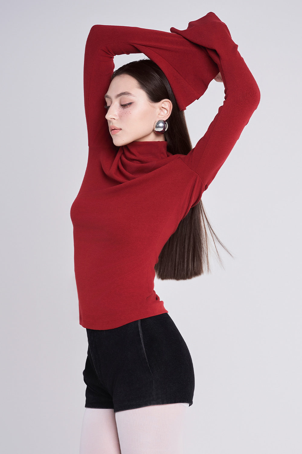 Momo Bodycon Turtle Neck Spandex Blend Top