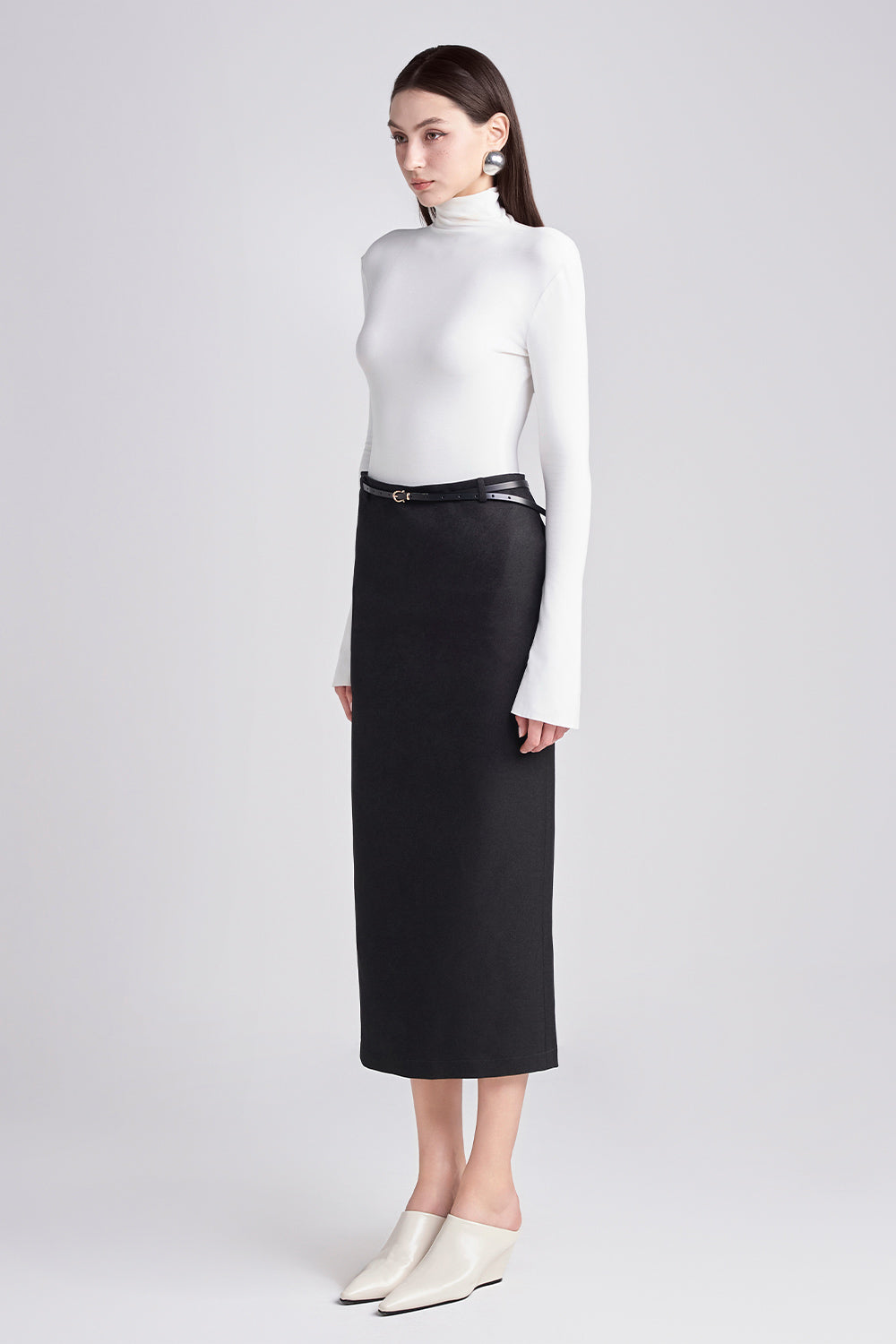 Momo Bodycon Turtle Neck Spandex Blend Top