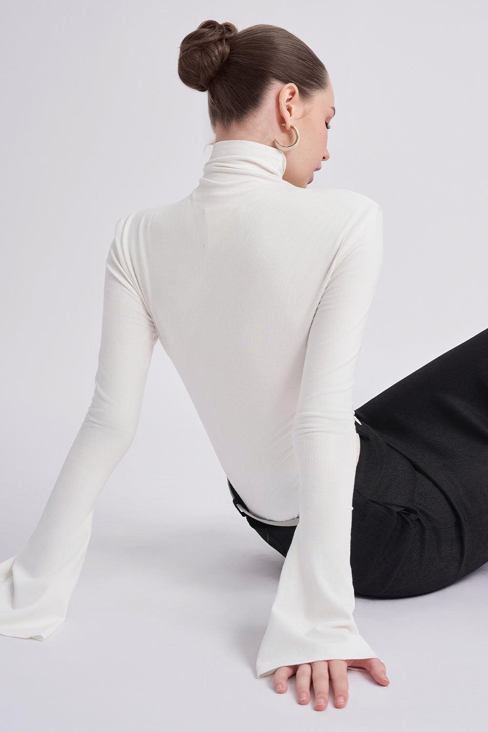 Momo Bodycon Turtle Neck Spandex Blend Top