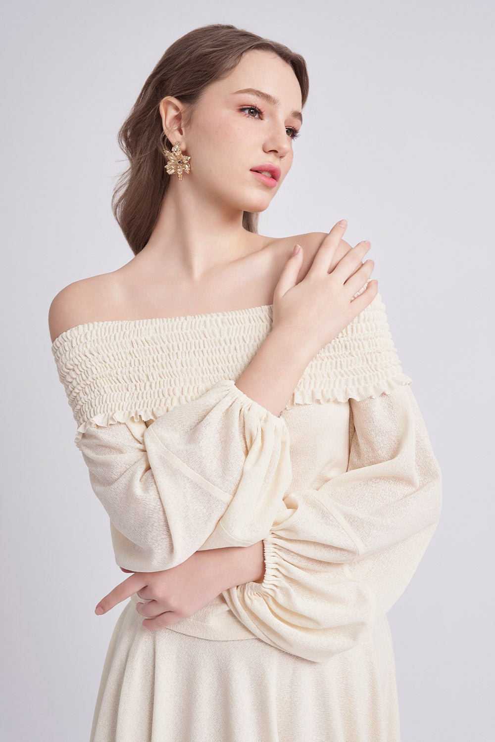 Bae Straight Off-Shoulder Cotton Spandex Top