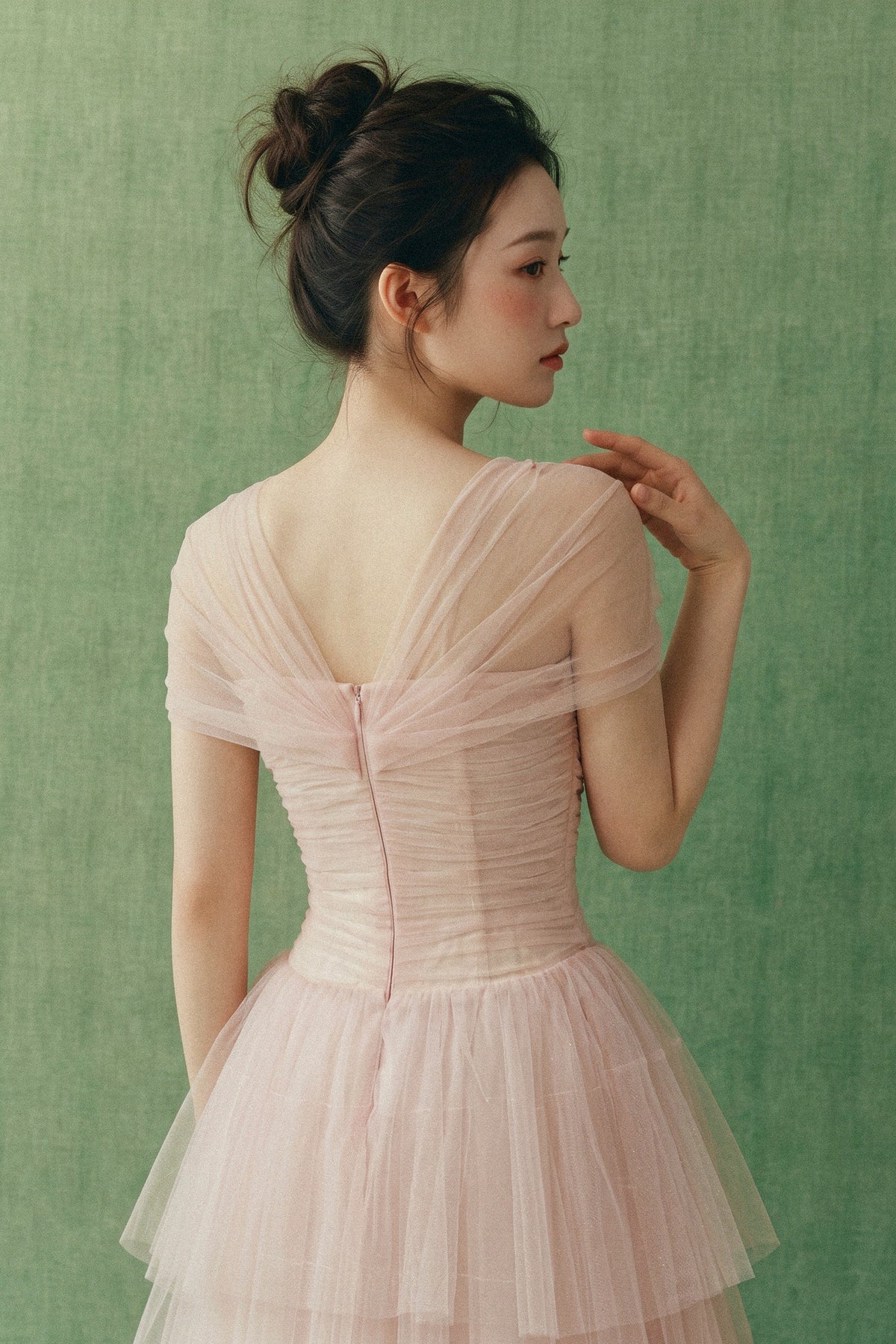 Petal Ruched Maxi Dress
