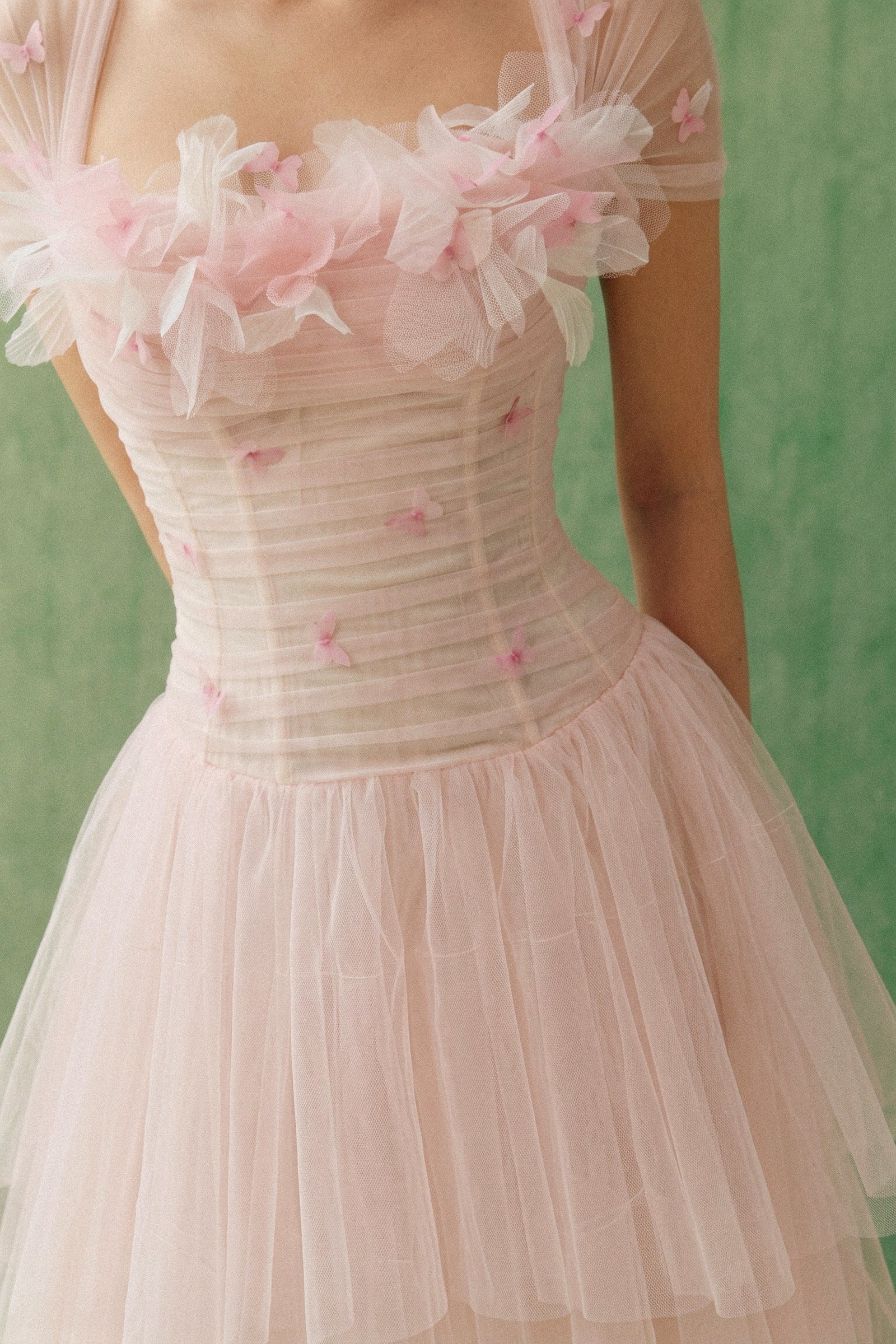 Petal Ruched Maxi Dress