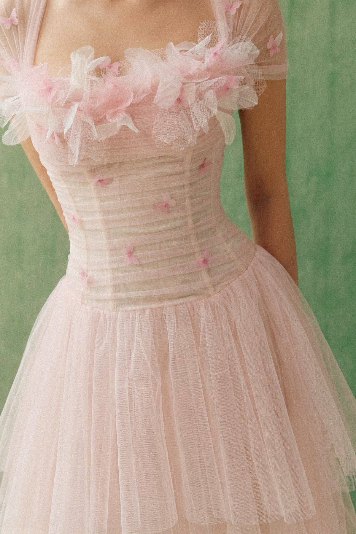 Petal Ruched Maxi Dress