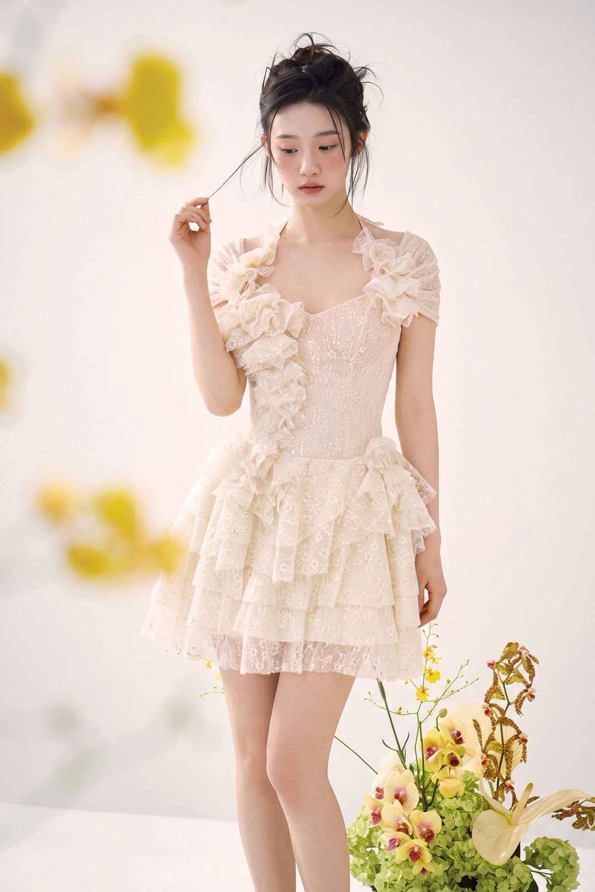 Giselle Ruffle Mini Dress