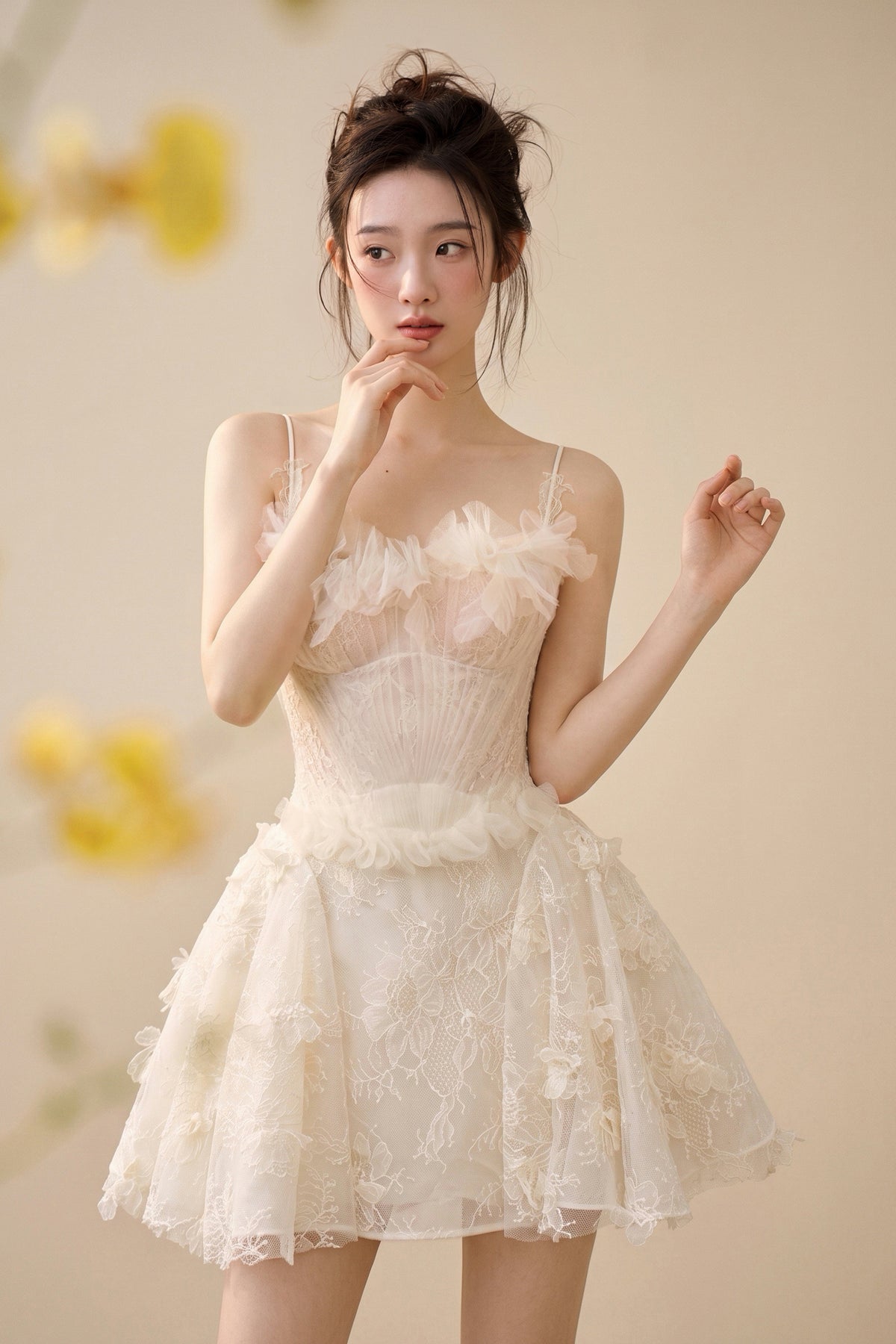 Callista Applique Mini Dress