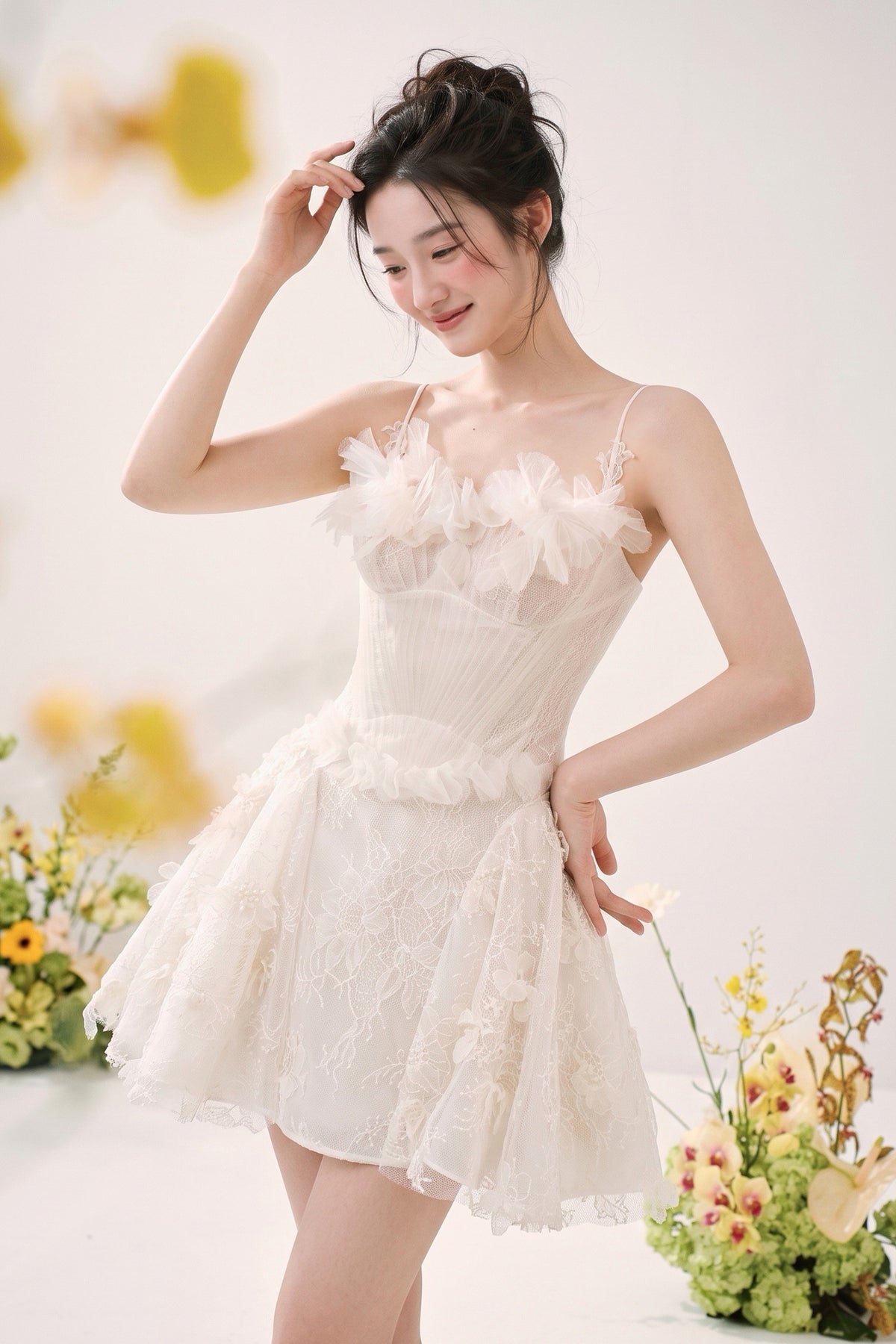 Callista Applique Mini Dress