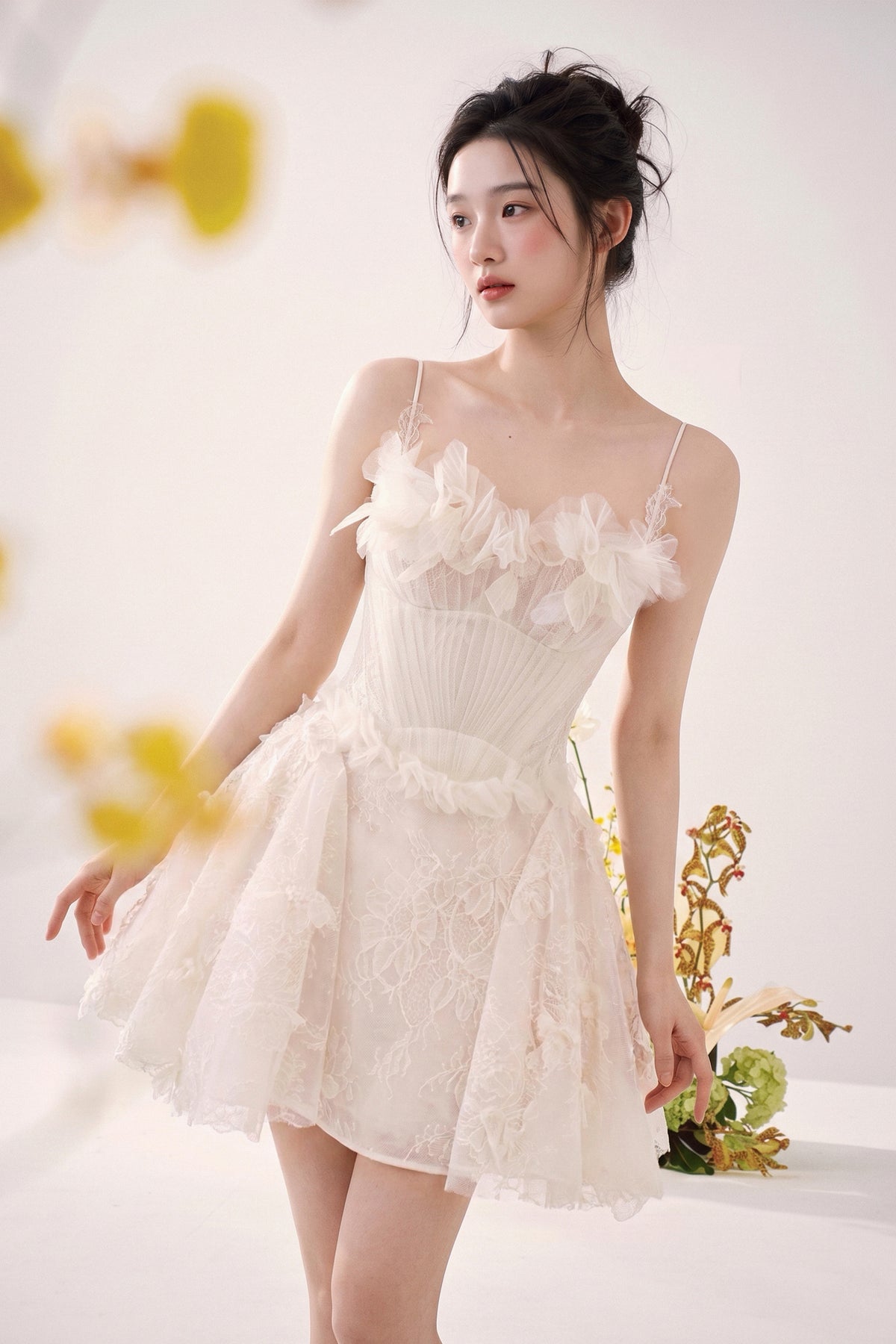 Callista Applique Mini Dress