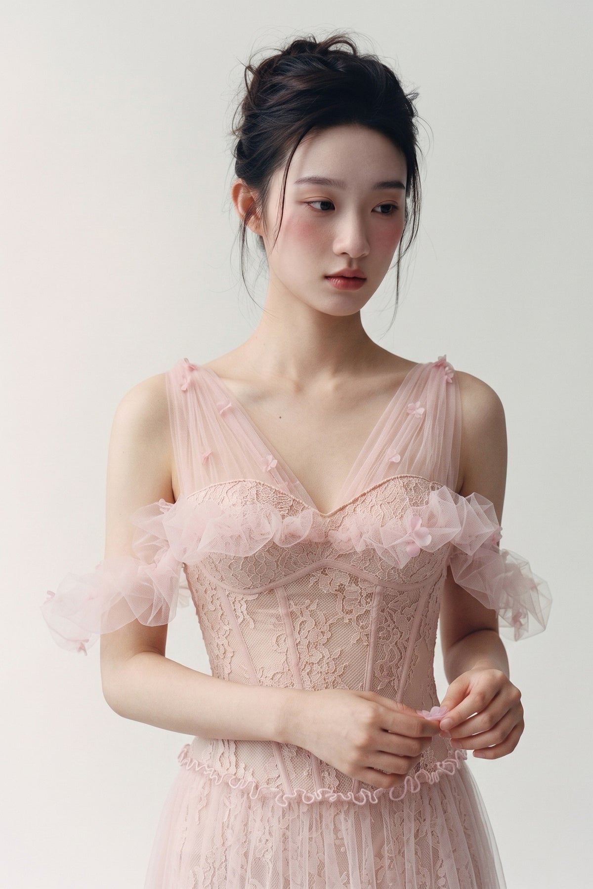 Rosé Enchantment Off-Shoulder Maxi Dress