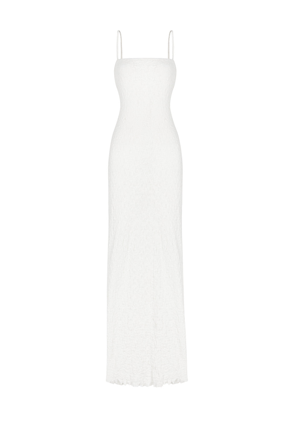 Sugar Sheath Square Neck Ribbed Spandex Maxi Dress
