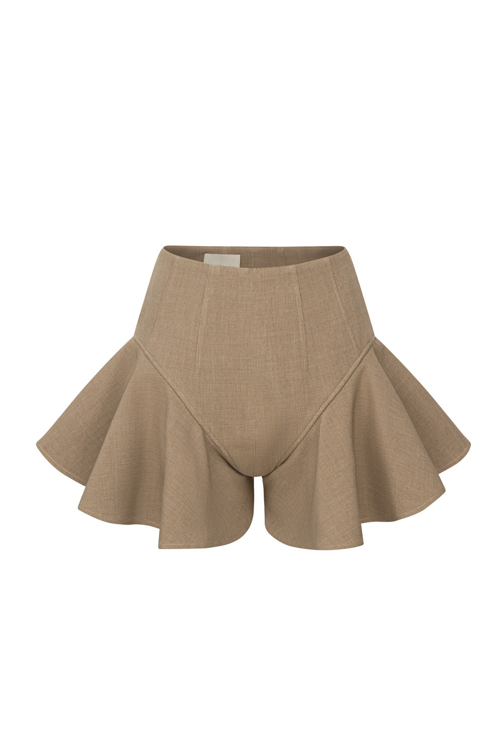 Denidr Fit and Flare High Waist Polyester Spandex Mini Shorts