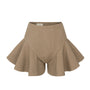 Denidr Fit and Flare High Waist Polyester Spandex Mini Shorts