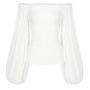 Tiny Bodycon Bishop Sleeved Cotton Spandex Top