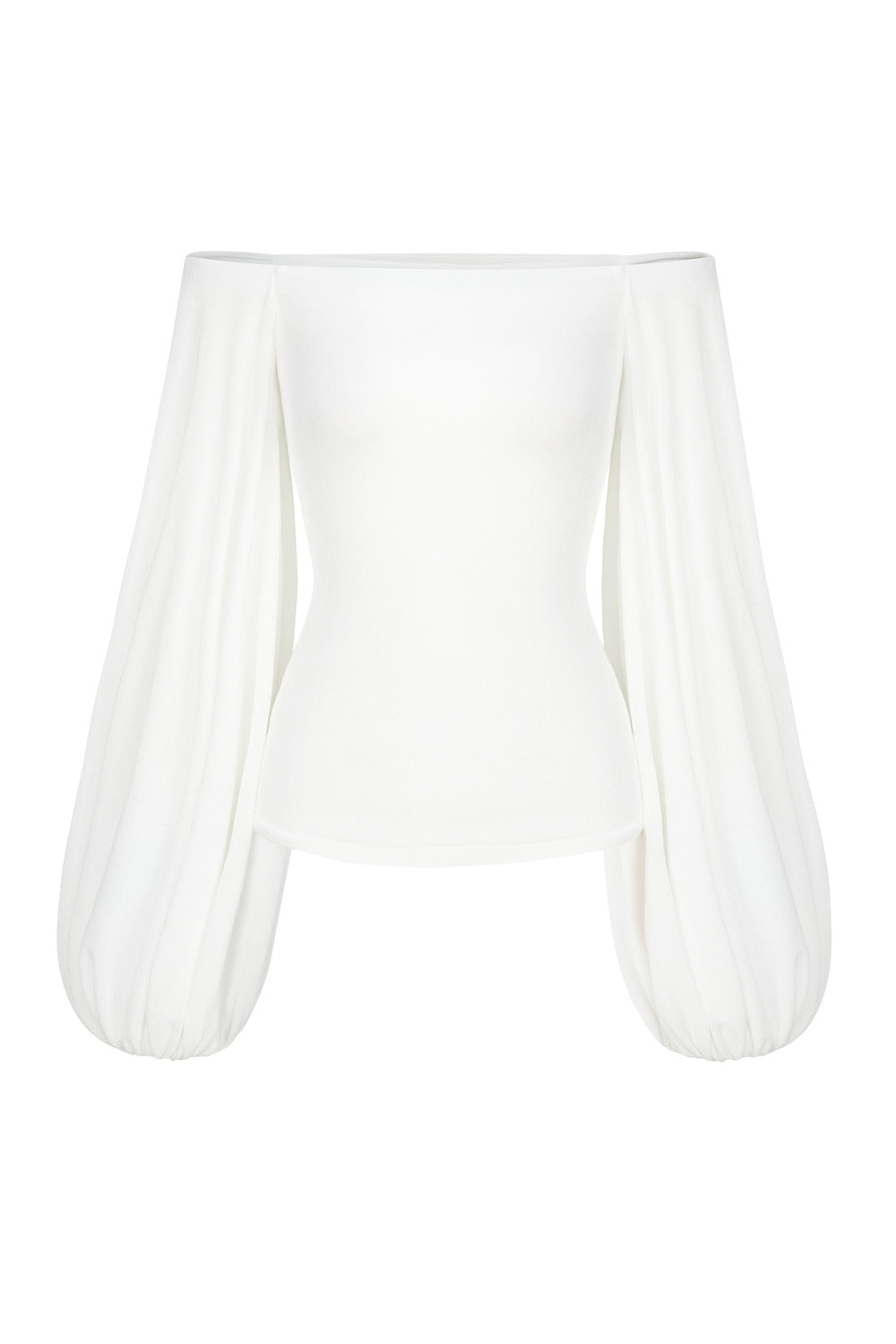 Tiny Bodycon Bishop Sleeved Cotton Spandex Top