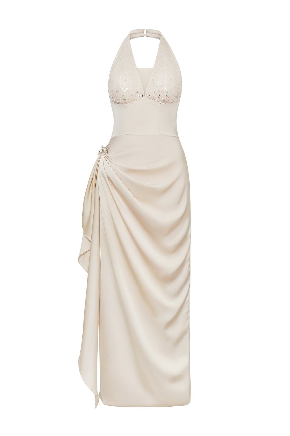 Clytia Draped Midi Dress