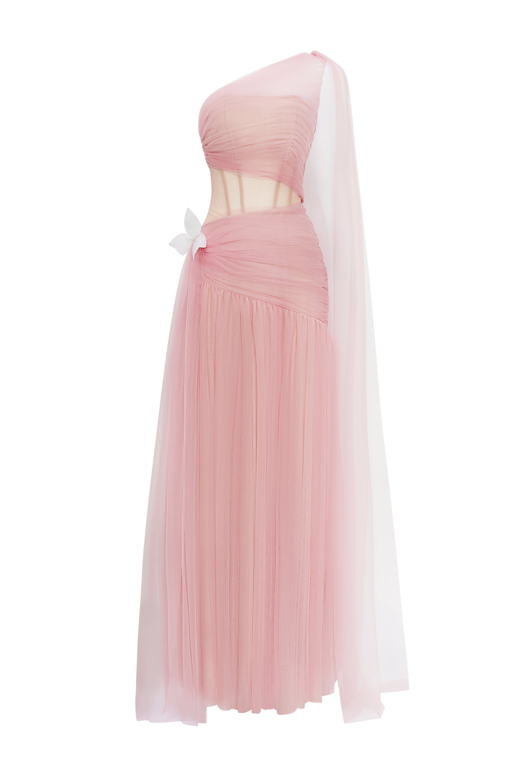 Frosella One Shoulder Gathering Maxi Dress