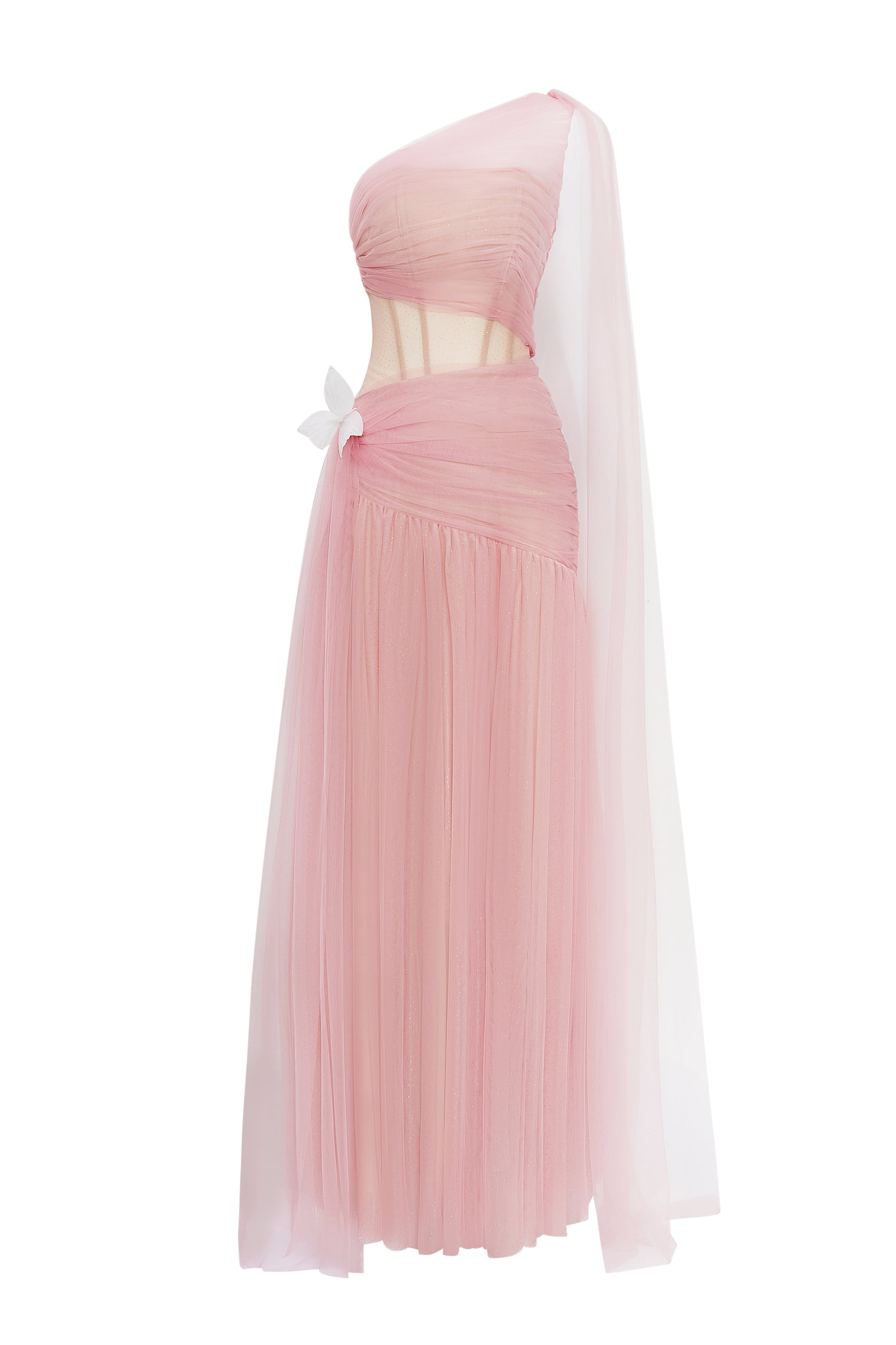Frosella One Shoulder Gathering Maxi Dress
