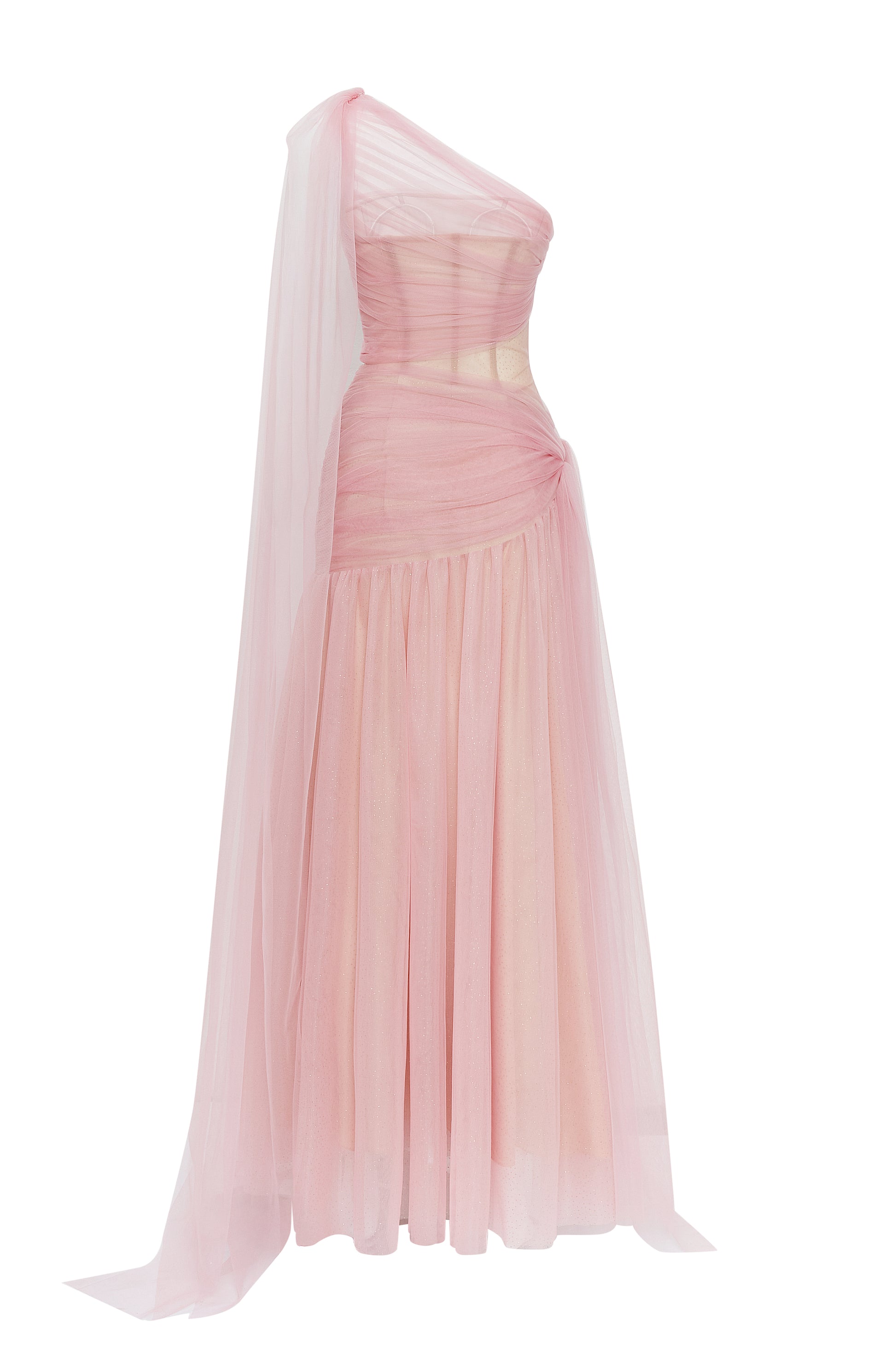 Frosella One Shoulder Gathering Maxi Dress