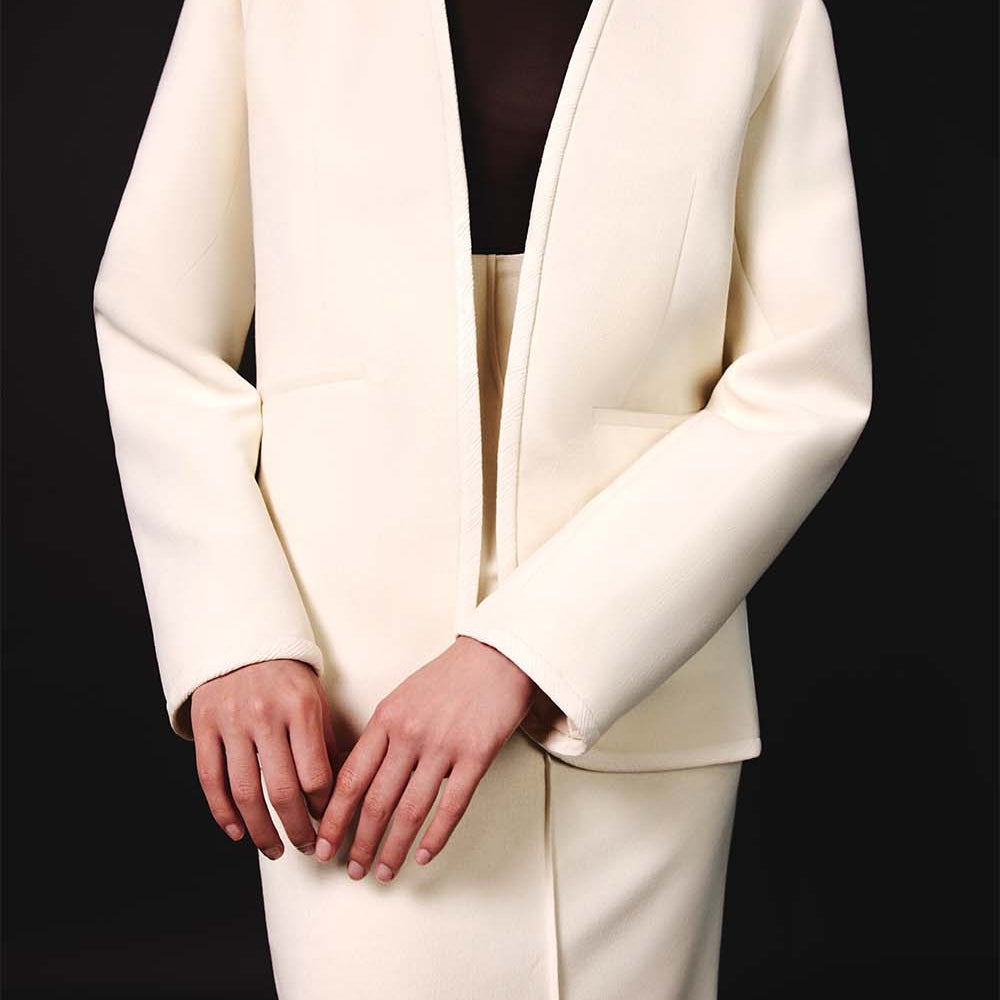 Bang Straight Long Sleeved Taffeta Blazer