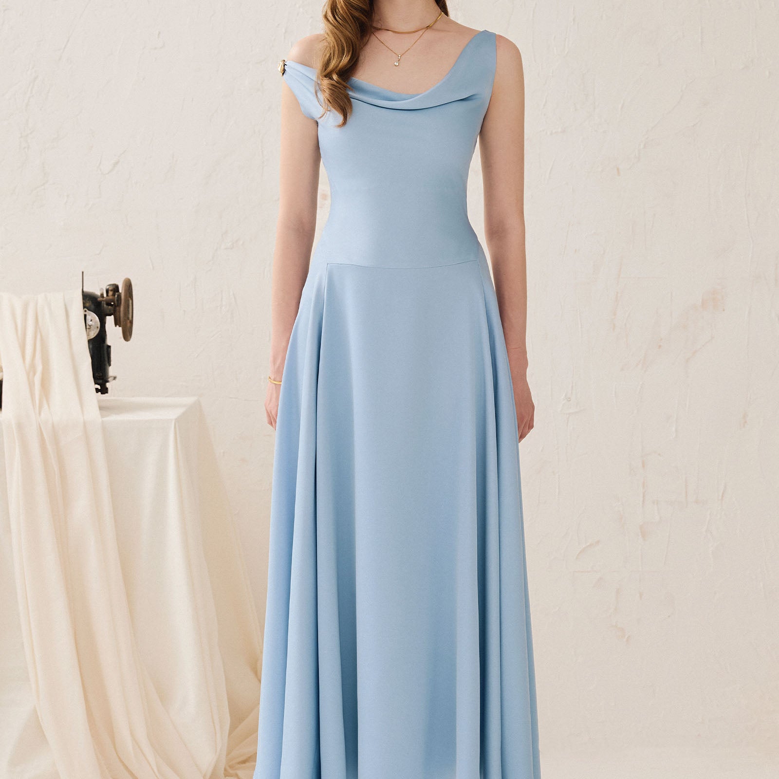 Idali Cowl Midi Dress - MEAN BLVD