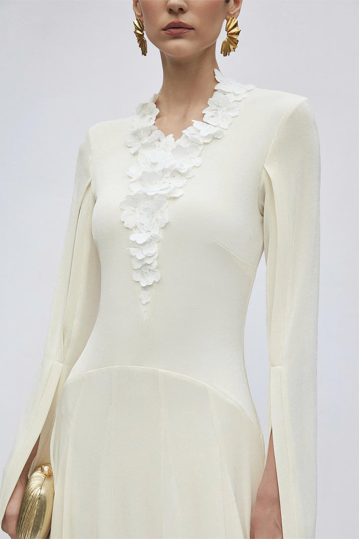 Imogen Split Sleeve Applique Maxi Dress - MEAN BLVD