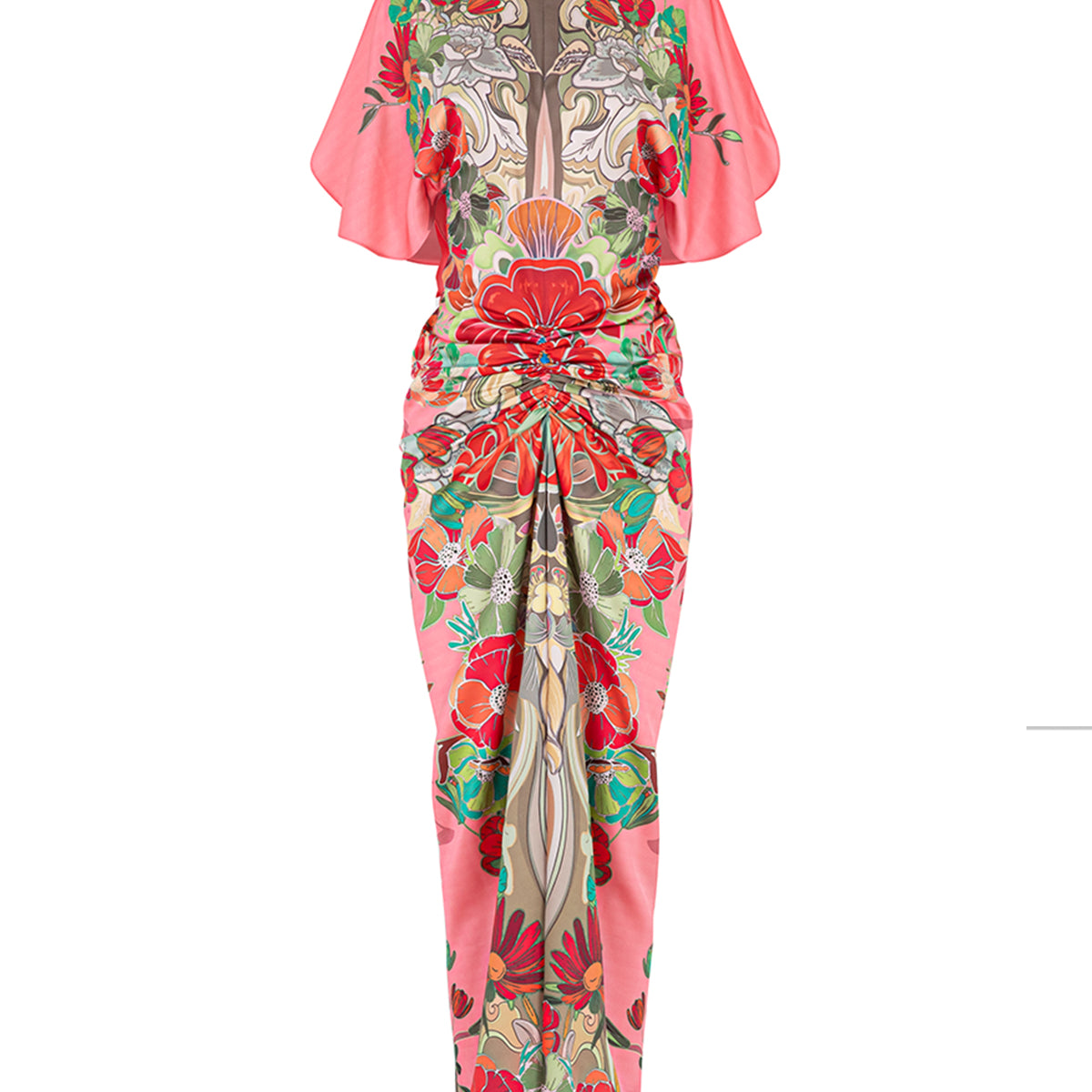 Indochine Ruched Midi Dress - MEAN BLVD