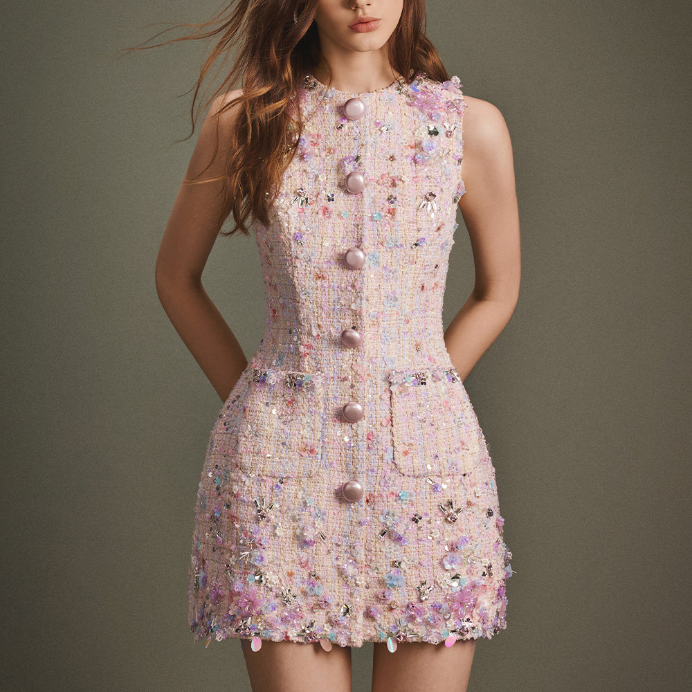 Iris Applique Mini Dress - MEAN BLVD